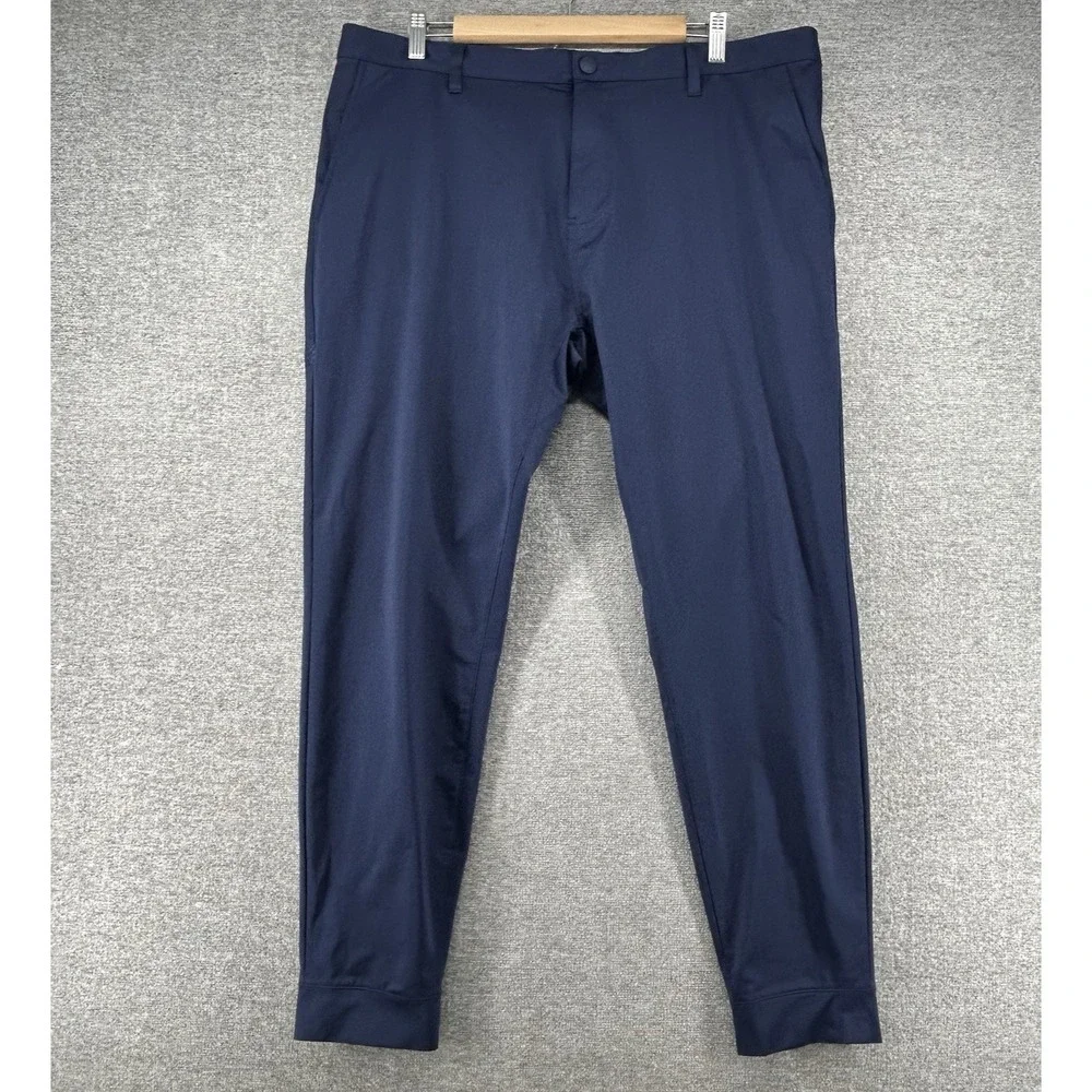 Rhone Commuter Tapered Pants Men Size 38‎ Blue Golf Zip Ankle